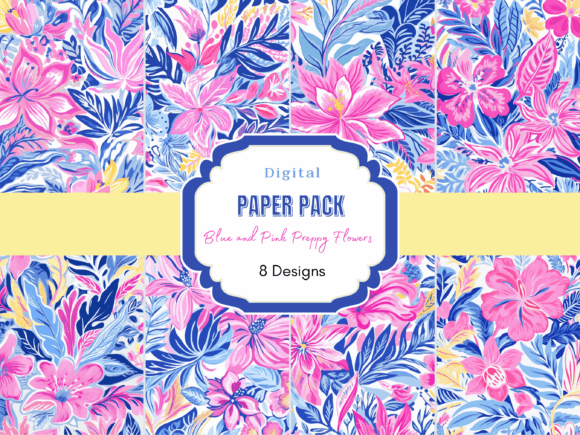 Download Blue and Pink Tropical Watercolor Floral - Tropical Collection