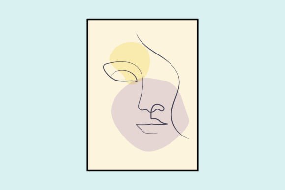 Download Woman Face Continuous Line Poster - Continuous Collection