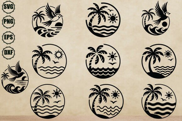 Download Tropical Beach Svg, Palm Tree Svg Bundle - Tropical Collection