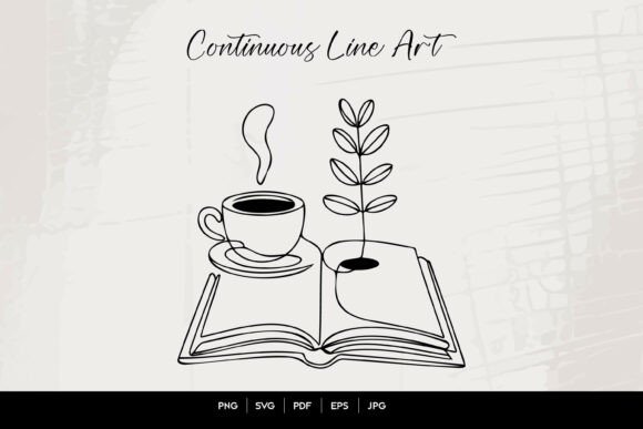 Download Continuous Line Coffee Book Art - Continuous Collection