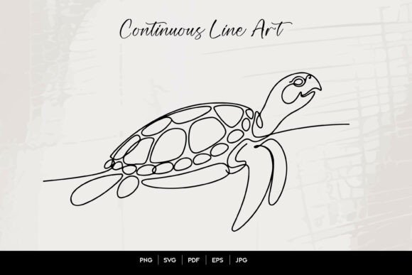 Download Sea Turtle Continuous Line Art Illustrat - Continuous Collection