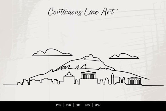Download Edinburgh Continuous Line Art Skyline - Continuous Collection