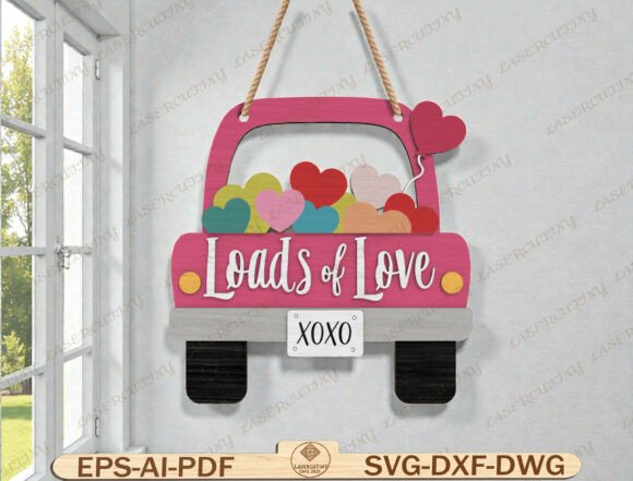 Download Valentine Truck Door Hanger Laser Cut - Premium Resources