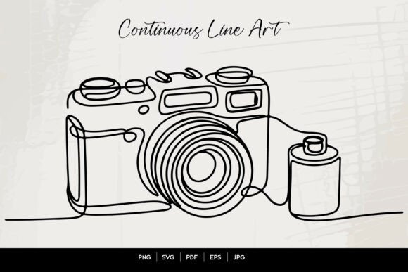 Download Continuous Line Vintage Camera - Continuous Collection